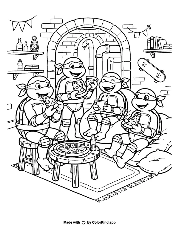 A garden fairy tending a magical garden in a welcoming neighborhood as clean black-and-white printable line art made by ColorKind