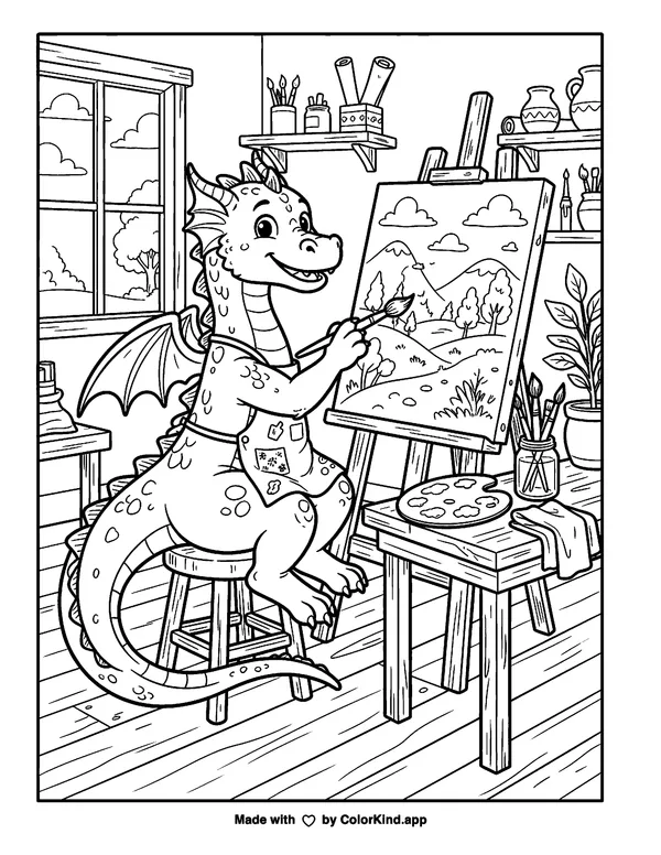 A kind mermaid sharing a cloud picnic in a welcoming neighborhood as clean black-and-white printable line art made by ColorKind