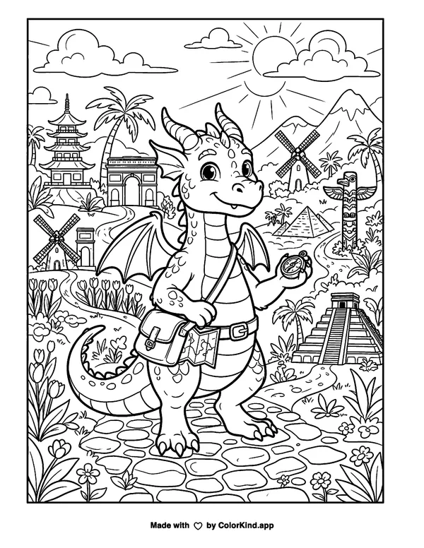 A young unicorn preparing a lantern festival at a cheerful outdoor festival as clean black-and-white printable line art made by ColorKind