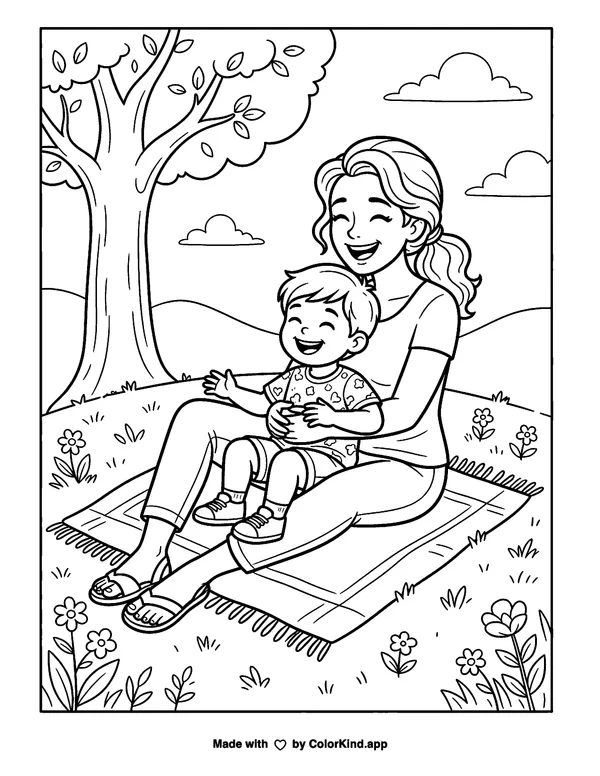 Mom You're Cool! as clean black-and-white printable line art made by ColorKind