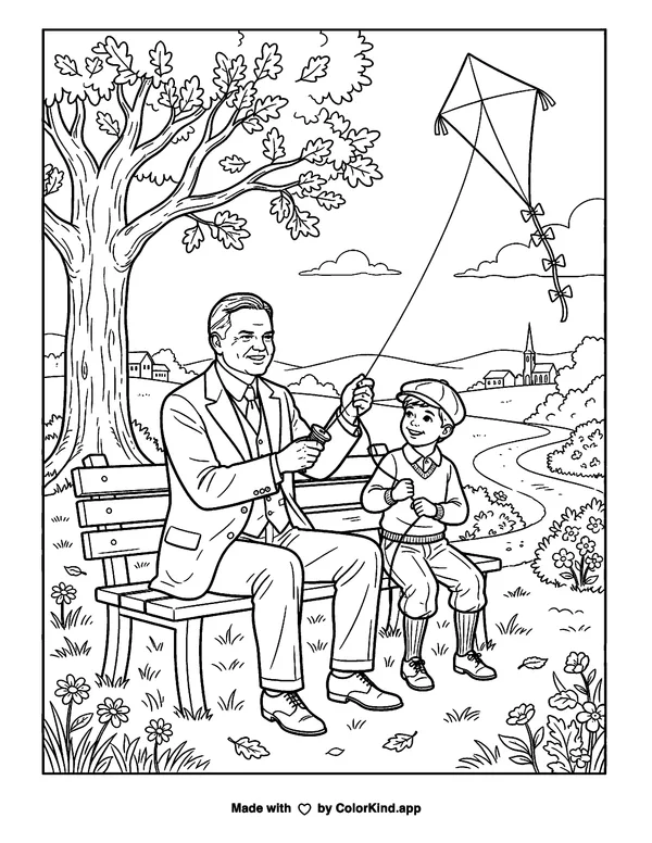 Herbert Hoover as clean black-and-white printable line art made by ColorKind