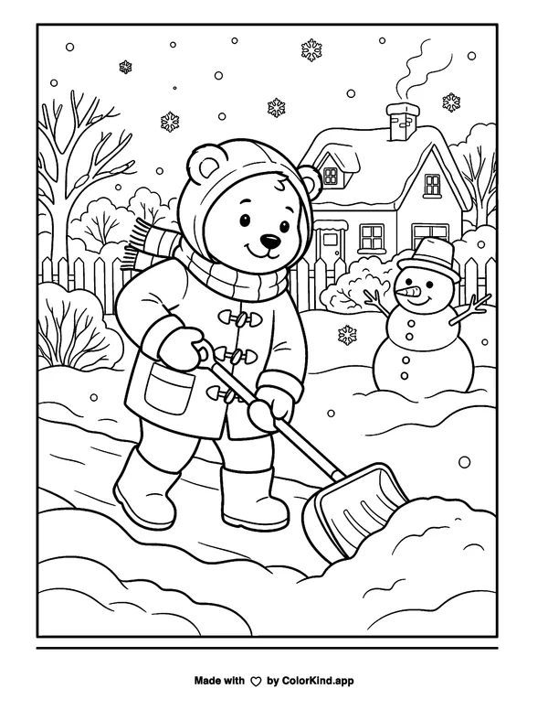 A family of rabbits discovering a hidden pond near a sunny beach as clean black-and-white printable line art made by ColorKind