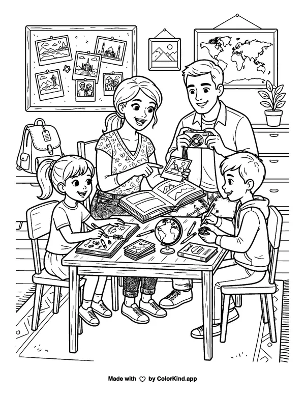 Travel Photos as clean black-and-white printable line art made by ColorKind