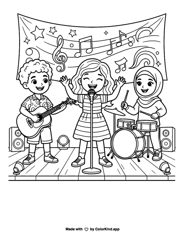 A family setting up a campsite, scene 6 as clean black-and-white printable line art made by ColorKind