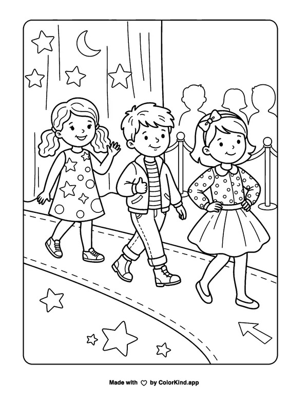 A family setting up a campsite, scene 7 as clean black-and-white printable line art made by ColorKind