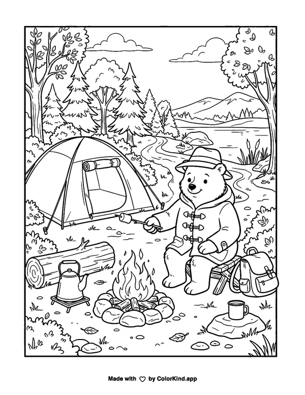 Children flying kites in a park, scene 6 as clean black-and-white printable line art made by ColorKind