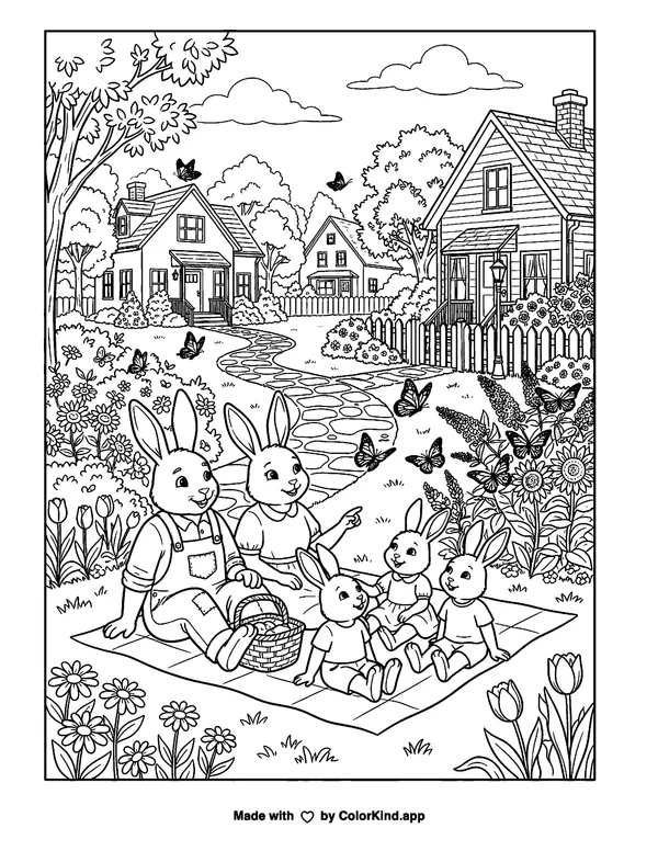 Children learning a cheerful dance, scene 4 as clean black-and-white printable line art made by ColorKind