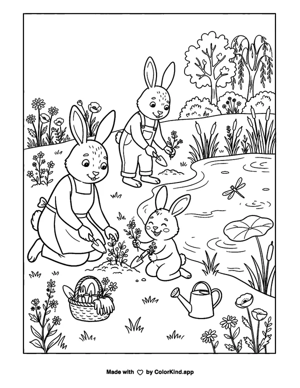 Friends learning to ice skate, scene 2 as clean black-and-white printable line art made by ColorKind