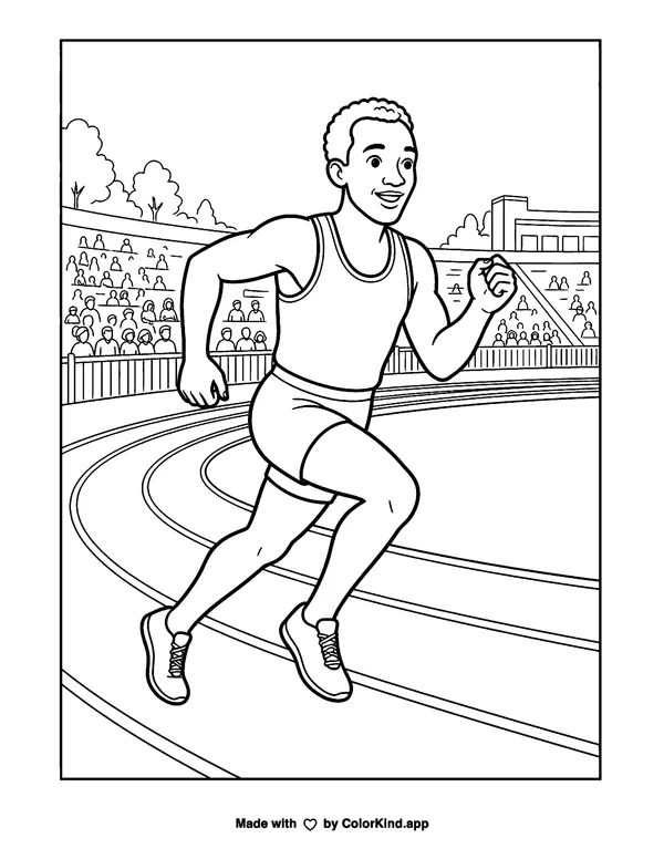 Young athletes cheering for their teammates, scene 3 as clean black-and-white printable line art made by ColorKind