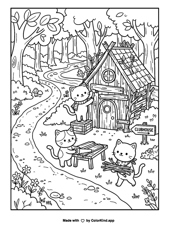 Young athletes cheering for their teammates, scene 7 as clean black-and-white printable line art made by ColorKind
