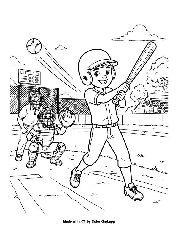 Young musicians playing an outdoor concert, scene 5 as clean black-and-white printable line art made by ColorKind