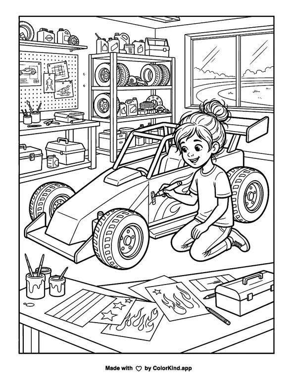 Farm vehicles working together during harvest, scene 2 as clean black-and-white printable line art made by ColorKind